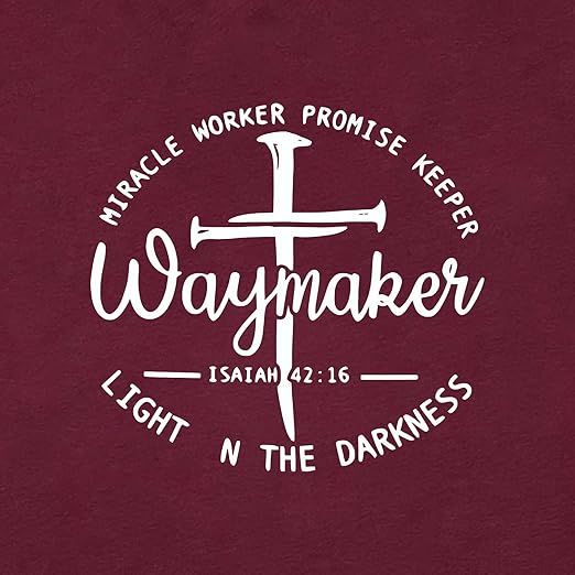 LOOKFACE Women Cross Graphic Tees Waymaker Soft Tops