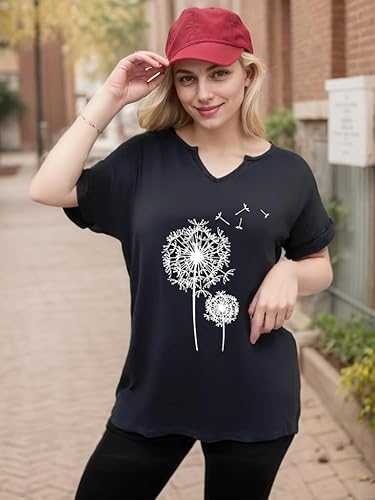 Women Summer Tops Short Sleeve Shirts Crewneck Loose Tshirt Casual Basic T Shirts