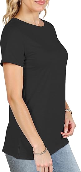 Short Sleeve Shirts for Women Crew Neck Basic Tee - Fashion Summer Spring Tops - Oversized T Shirts for Women