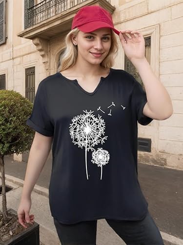 Women Summer Tops Short Sleeve Shirts Crewneck Loose Tshirt Casual Basic T Shirts